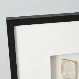 Clear Agate Shadow Box With Black Frame