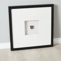 Violet Crystal Shadow Box With Black Frame