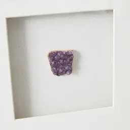 Violet Crystal Shadow Box With Black Frame