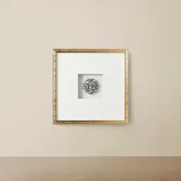 Metallic Stones Shadow Box With Gold Frame