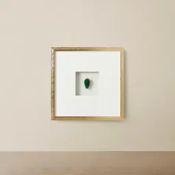 Jade Green Agate Shadow Box With Gold Frame