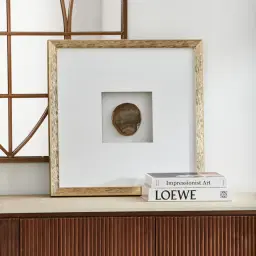 Elemental Agate Shadow Box With Gold Frame