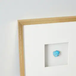 Aegean Blue Crystal Shadow Box With Gold Frame