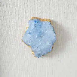 Stone Blue Crystal Shadow Box With Gold Frame