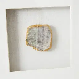 Tri-coloured Agate Shadow Box With Gold Frame