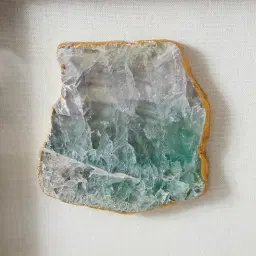 Blue Storm Stone Shadow Box With Gold Frame