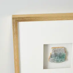 Blue Storm Stone Shadow Box With Gold Frame