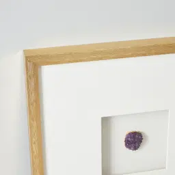 Violet Crystal Shadow Box With Gold Frame
