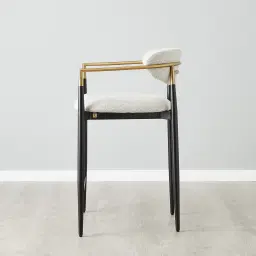 Amy Dove Grey Woven Fabric 67cm Counter Stool