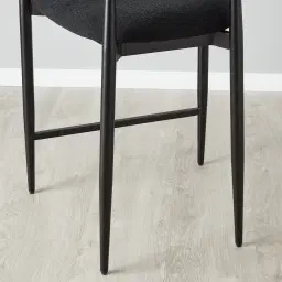 Amy Black Woven Fabric 67cm Counter Stool