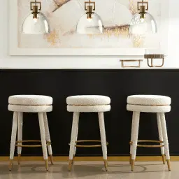 Sylvie Black Velvet 67cm Counter Stool