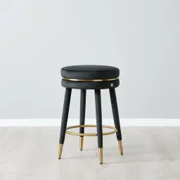 Sylvie Black Velvet 67cm Counter Stool