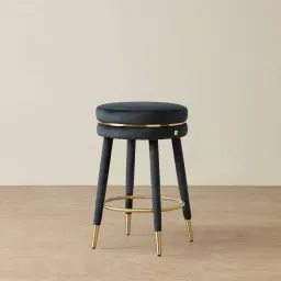 Sylvie Black Velvet 67cm Counter Stool