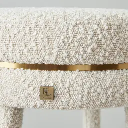 Sylvie White Boucle 67cm Counter Stool