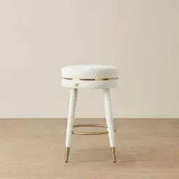 Sylvie White Boucle 67cm Counter Stool