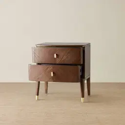 Beckham Brown Wooden Bedside Table