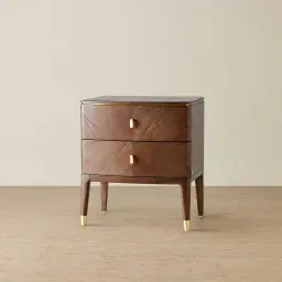 Beckham Brown Wooden Bedside Table