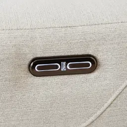 Pierce Shadow White Woven Fabric Corner Electric Recliner