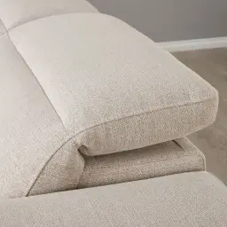 Pierce Warm Grey Woven Fabric Corner Electric Recliner