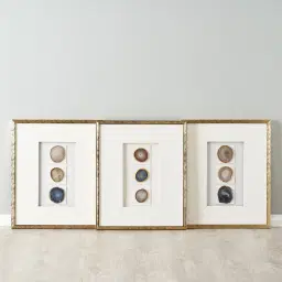 Bronte Agate Shadow Box With Golden Frame