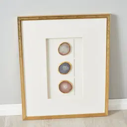 Bronte Agate Shadow Box With Golden Frame