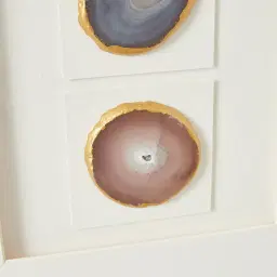 Bronte Agate Shadow Box With Golden Frame