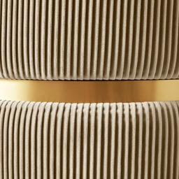 Hollis Cream Velvet Ottoman