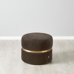 Hollis Mushroom Velvet Ottoman