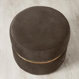 Hollis Mushroom Velvet Ottoman