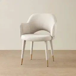 Adrianna Glacier Grey Vegan Leather Dining Chair