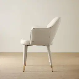 Adrianna Glacier Grey Vegan Leather Dining Chair