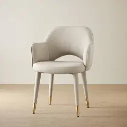 Adrianna Glacier Grey Vegan Leather Dining Chair