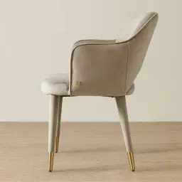 Adrianna Beige Velvet Dining Chair