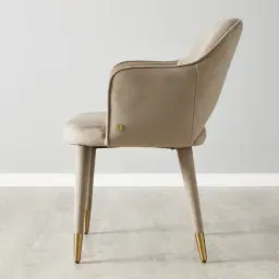 Adrianna Beige Velvet Dining Chair