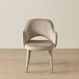 Adrianna Beige Velvet Dining Chair