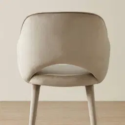 Adrianna Beige Velvet Dining Chair