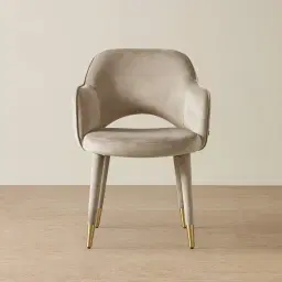 Adrianna Beige Velvet Dining Chair