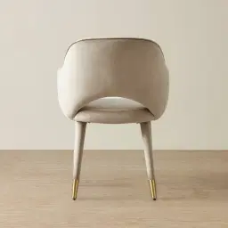 Adrianna Beige Velvet Dining Chair