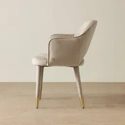 Adrianna Beige Velvet Dining Chair