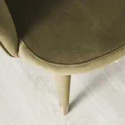 Adrianna Olive Green Velvet Dining Chair