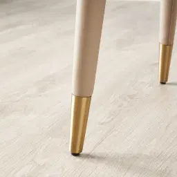 Adrianna Sand Beige Vegan Leather Dining Chair