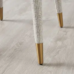 Adrianna Dove Grey Woven Fabric Dining Chair