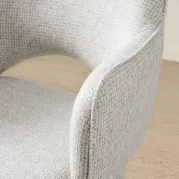 Adrianna Dove Grey Woven Fabric Dining Chair
