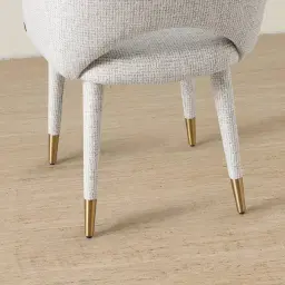Adrianna Dove Grey Woven Fabric Dining Chair