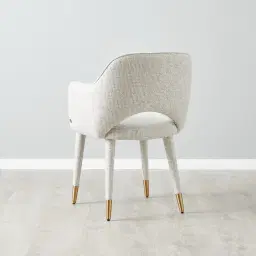 Adrianna Dove Grey Woven Fabric Dining Chair