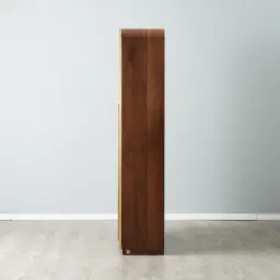 Oslo Dark Walnut Veneer Glass Display Cabinet