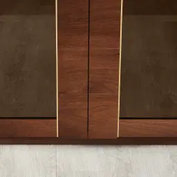Oslo Dark Walnut Veneer Glass Display Cabinet