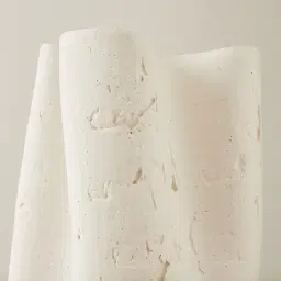 Zinnia 50cm White Cast Stone Ceramic Vase