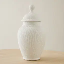 Coraline Matte White Ceramic Vase