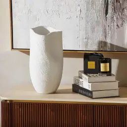 Blythe Matte White Ceramic Vase